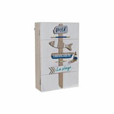DKD Home Decor Omarica za ključe DKD Home Decor Bela MDF Les (19 x 7 x 30 cm)
