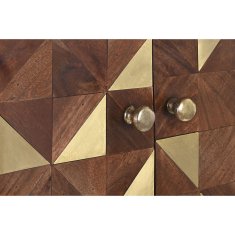 DKD Home Decor Bivak DKD Home Decor Bela Črna Zlata Temno rjava 84 x 43 x 152 cm