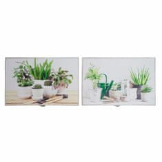DKD Home Decor Omarica za ključe DKD Home Decor Bela Zelena MDF Les 46,5 x 6 x 31,5 cm (2 enoti)