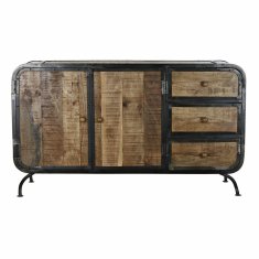 DKD Home Decor Bivak DKD Home Decor MB-181233 140 x 43 x 80 cm Črna kovina Rjava Temno rjava Mango les