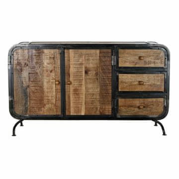 DKD Home Decor Bivak DKD Home Decor MB-181233 140 x 43 x 80 cm Črna kovina Rjava Temno rjava Mango les