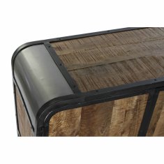 DKD Home Decor Bivak DKD Home Decor MB-181233 140 x 43 x 80 cm Črna kovina Rjava Temno rjava Mango les