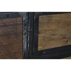 DKD Home Decor Bivak DKD Home Decor MB-181233 140 x 43 x 80 cm Črna kovina Rjava Temno rjava Mango les