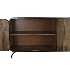 DKD Home Decor Bivak DKD Home Decor MB-181233 140 x 43 x 80 cm Črna kovina Rjava Temno rjava Mango les