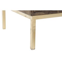 DKD Home Decor Bivak DKD Home Decor Rjava kovina Mango les 147 x 43 x 75 cm