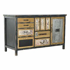 DKD Home Decor Bivak DKD Home Decor bela črna naravna kovina jelka 120 x 50 x 73,5 cm