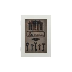 DKD Home Decor Omarica za ključe DKD Home Decor White Crystal MDF Wood 23 x 32 x 6 cm