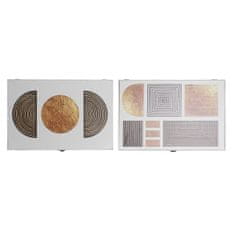 DKD Home Decor Prevleka DKD Home Decor 46,5 x 6 x 31,5 cm Črna zlata 2 enoti MDF les
