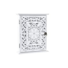 DKD Home Decor Omarica za ključe DKD Home Decor Bela MDF Les (22 x 6 x 26 cm)