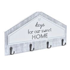 DKD Home Decor Stojalo za ključe DKD Home Decor Grey Metal MDF (39 x 4 x 19 cm)