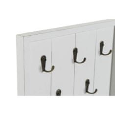 DKD Home Decor Stojalo za ključe DKD Home Decor Črni les MDF Bela (30 x 4 x 40 cm)