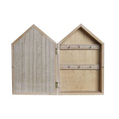 DKD Home Decor Omarica za ključe DKD Home Decor Natural MDF White (18 x 7,3 x 28 cm)
