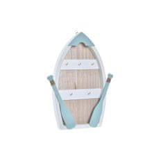DKD Home Decor Stojalo za ključe DKD Home Decor Wood White Celeste (28 x 3 x 38 cm)