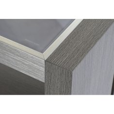 DKD Home Decor Bivak DKD Home Decor Crystal Grey Aluminium Oak Tempered Glass (165 x 39 x 76 cm)