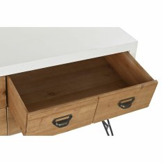 DKD Home Decor Bivak DKD Home Decor Bela 120 x 40 x 59 cm Jedla Naravna kovina