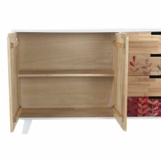 DKD Home Decor Bivak DKD Home Decor Naravni gumijasti les Bela bordo 120 x 30 x 75 cm