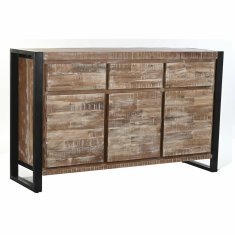 DKD Home Decor Bivak DKD Home Decor Natural Black Metal Acacia (140 x 40 x 85 cm)