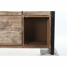 DKD Home Decor Bivak DKD Home Decor Natural Black Metal Acacia (140 x 40 x 85 cm)
