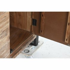 DKD Home Decor Bivak DKD Home Decor Natural Black Metal Acacia (140 x 40 x 85 cm)