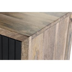 DKD Home Decor Bivak DKD Home Decor Natural Black Metal Mango wood (160 x 40 x 90 cm)