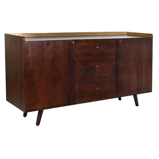 DKD Home Decor Bivak DKD Home Decor Multicolor Golden Dark brown Wood Metal 150 x 43 x 80 cm