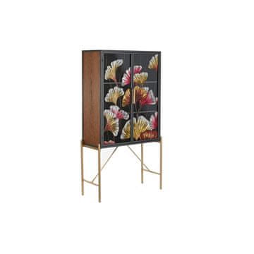 DKD Home Decor Bivak DKD Home Decor 85 x 35 x 155 cm Kristalno črna roza Zlata kovina Rumena