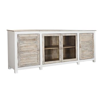 DKD Home Decor Bivak DKD Home Decor Bela Naravna Svetlo rjava Mango les 210 x 40 x 82 cm