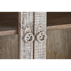 DKD Home Decor Bivak DKD Home Decor Bela Naravna Svetlo rjava Mango les 210 x 40 x 82 cm