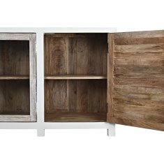 DKD Home Decor Bivak DKD Home Decor Bela Naravna Svetlo rjava Mango les 210 x 40 x 82 cm