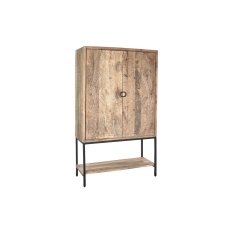 DKD Home Decor Omara DKD Home Decor Naravna črna kovina Mango les (110 x 45 x 190 cm)