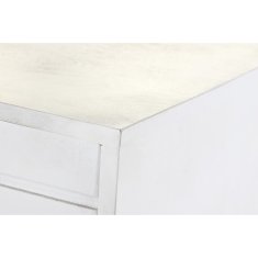 DKD Home Decor Bivak DKD Home Decor Rhombus White Brass Mango les (157 x 43 x 84 cm)