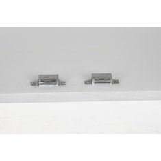 DKD Home Decor Bivak DKD Home Decor Rhombus White Brass Mango les (157 x 43 x 84 cm)
