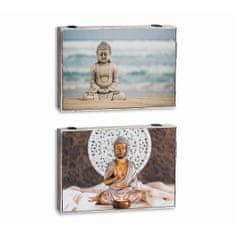 DKD Home Decor Prevleka DKD Home Decor Buddha Counter 46,5 x 6 x 31,5 cm 2 enoti MDF Wood