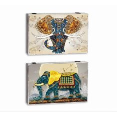 DKD Home Decor Prevleka DKD Home Decor Števec Slon Turkizna MDF les 2 enoti 46,5 x 6 x 31,5 cm