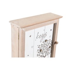 DKD Home Decor Omarica za ključe DKD Home Decor Natural White MDF Wood (22 x 7 x 25 cm)