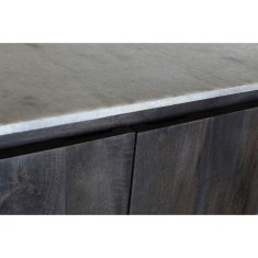 DKD Home Decor Bivak DKD Home Decor Bela Črna Siva Marmor Mango les 100 x 45 x 138 cm