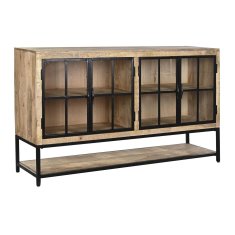 DKD Home Decor Bivak DKD Home Decor Natural Black Metal Mango wood (170 x 45 x 100 cm) (1 x 45 x 100 cm)