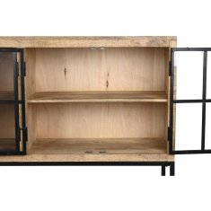 DKD Home Decor Bivak DKD Home Decor Natural Black Metal Mango wood (170 x 45 x 100 cm) (1 x 45 x 100 cm)