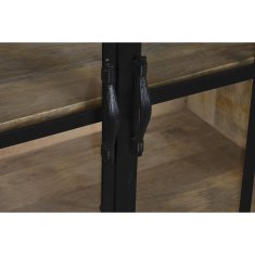 DKD Home Decor Bivak DKD Home Decor Natural Black Metal Mango wood (170 x 45 x 100 cm) (1 x 45 x 100 cm)