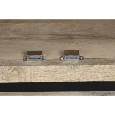 DKD Home Decor Bivak DKD Home Decor Natural Black Metal Mango wood (170 x 45 x 100 cm) (1 x 45 x 100 cm)