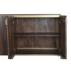 DKD Home Decor Bivak DKD Home Decor Rjava jeklo Mango les 160 x 40 x 81 cm