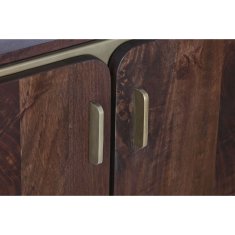 DKD Home Decor Bivak DKD Home Decor Rjava jeklo Mango les 160 x 40 x 81 cm