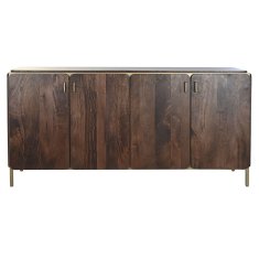DKD Home Decor Bivak DKD Home Decor Rjava jeklo Mango les 160 x 40 x 81 cm
