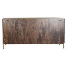 DKD Home Decor Bivak DKD Home Decor Rjava jeklo Mango les 160 x 40 x 81 cm