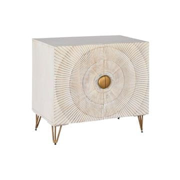 DKD Home Decor Bivak DKD Home Decor Kovina Mango les Bela Črna Zlata 81 x 45 x 75 cm