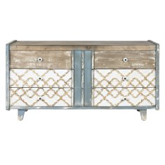 DKD Home Decor Bivak DKD Home Decor Modra bela temno rjava jelka MDF les 122 x 42 x 63 cm