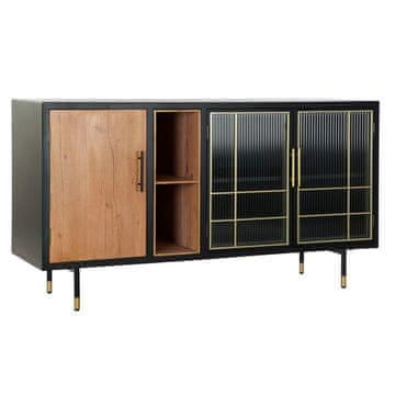 DKD Home Decor Bivak DKD Home Decor Črni kristal Naravni MDF (140 x 40 x 75 cm)