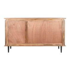 DKD Home Decor Bivak DKD Home Decor Natural Black Metal Mango wood (140 x 40 x 82 cm)