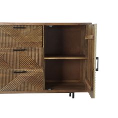 DKD Home Decor Bivak DKD Home Decor Naravna kovina Mango les (145 x 40 x 86 cm)