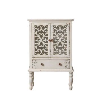 BigBuy Omara SHABBY CHIC 71 x 40 x 111 cm Bela Elov les MDF Les